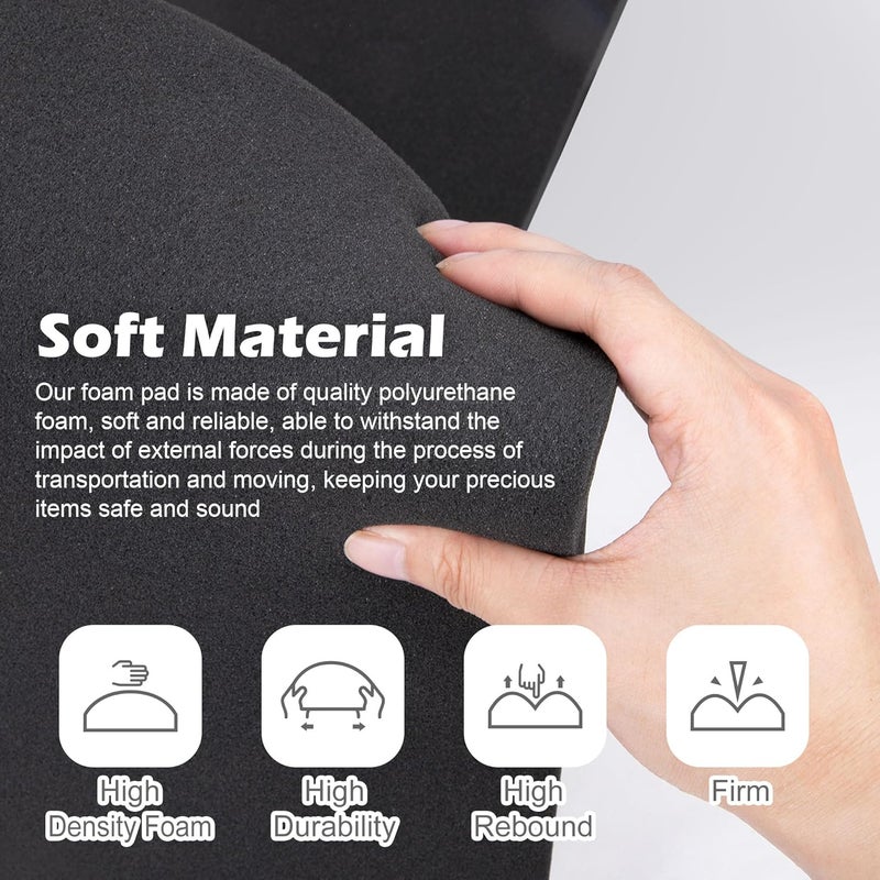 DECOHS 4 Pcs Polyurethane Foam Sheet- 16 x 12 x 1.5 Inch Cuttable Foam Inserts for Cases- Packing Foam Pads for Toolbox Camera Storage and Crafts - Image 4